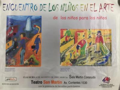 Afiche de Encuentro de los niños en el arte.