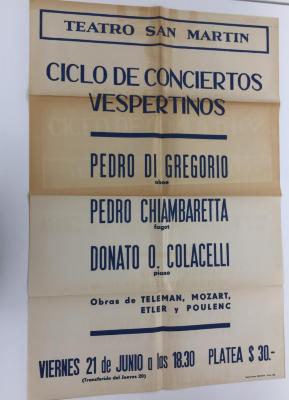 Ciclo de conciertos Vespertinos - Pedro Di Gregorio, Pedro Chiambaretta, Donato O. Colacelli. 