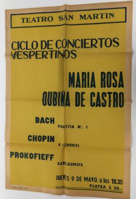 Ciclo de conciertos Vespertinos - María Rosa Oubiña De Castro.