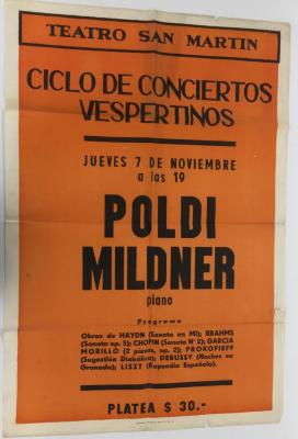 Ciclo de conciertos Vespertinos - Poldi Mildner