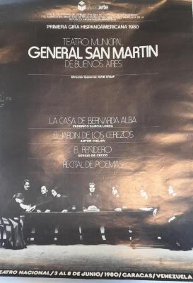 Primera Gira Hispanoamericana 1980 - La casa de Bernarda Alba - El jardín de los cerezos - El reñidero - Recital de poemas. 