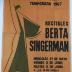 Afiche de Recitales Berta Singerman.