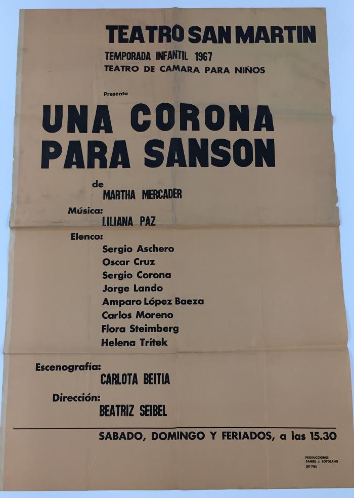 Afiche de Una corona para Sansón.