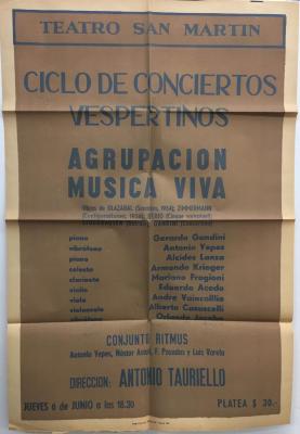 Ciclo de Conciertos Vespertinos - Agrupación de música viva.