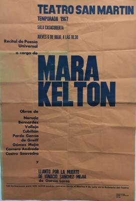 Recital de poesía universal a cargo de Mara Kelton.