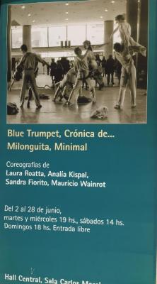 Afiche de Blue Trumpet. Crónica de... Milonguita minimal.