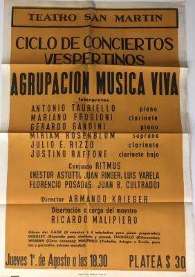 Ciclo de Conciertos Vespertinos - Agrupación de música viva. 
