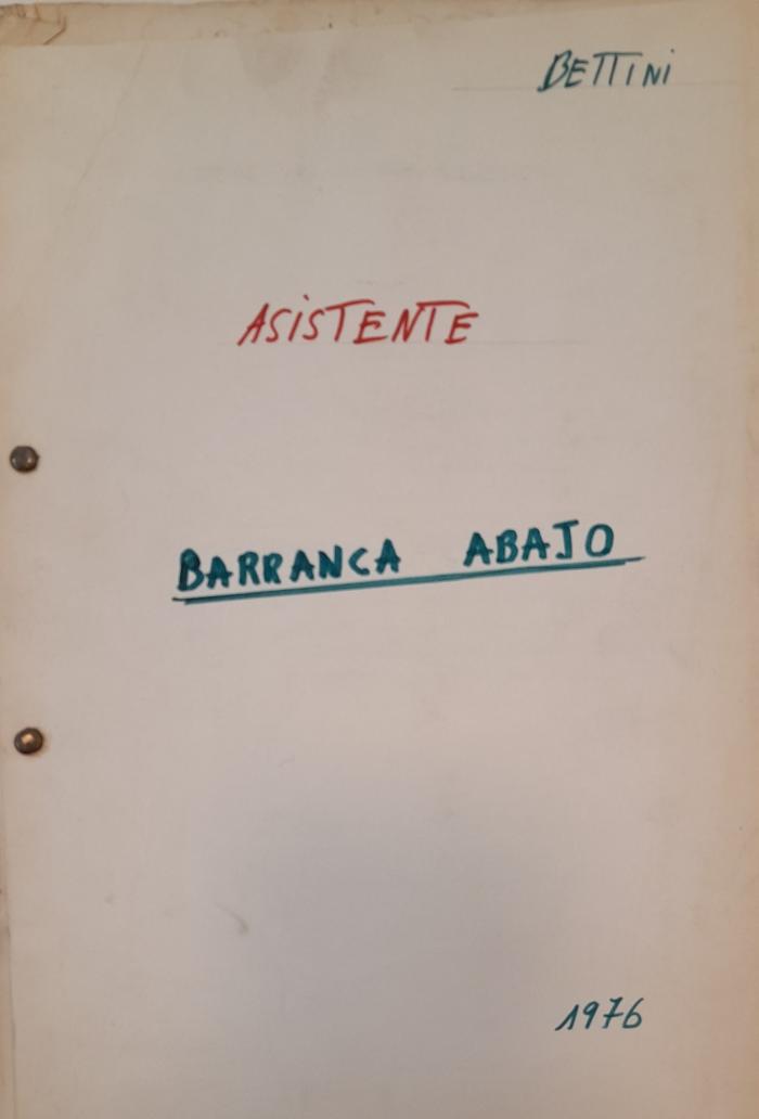 Texto de la obra Barranca abajo.
