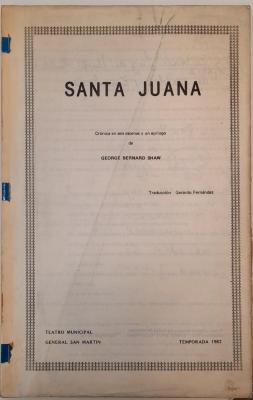 Texto de la obra Santa Juana.