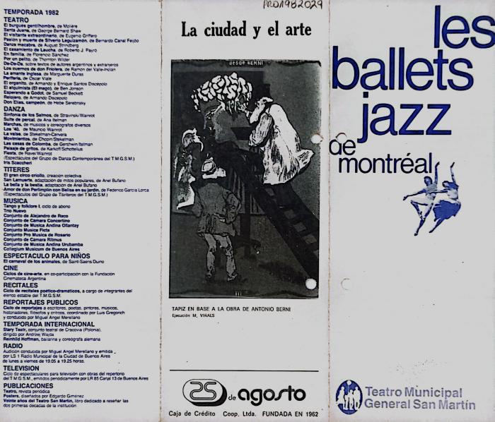 Programa de Les ballets jazz de Montréal.