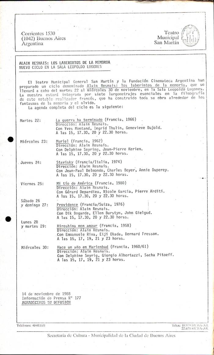 Información de prensa.