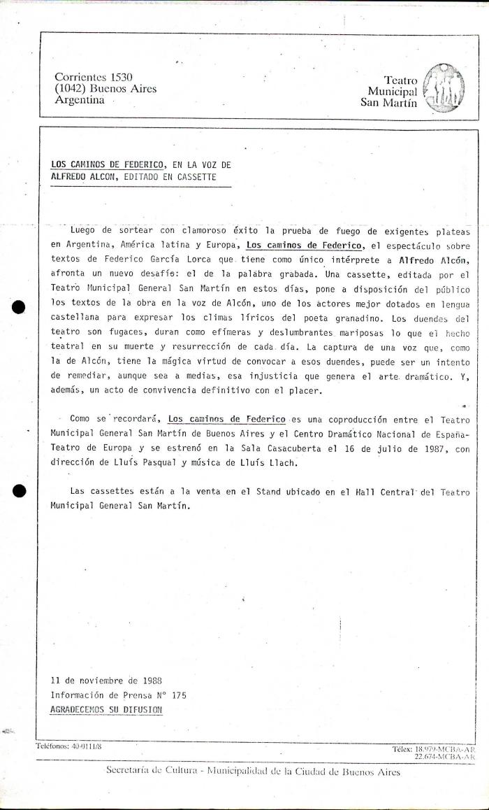 Información de prensa.