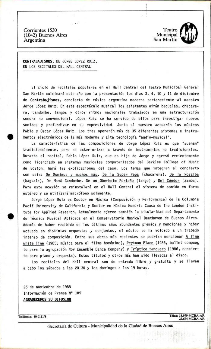 Información de prensa.