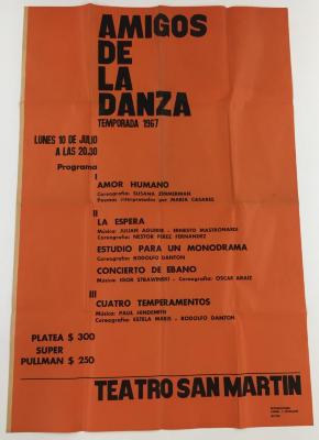 Afiche de Amigos de la Danza.