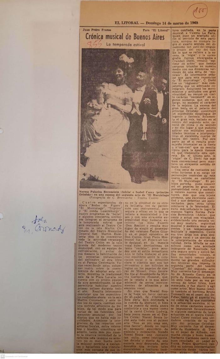 Prensa: Crónica musical de Buenos Aires. 