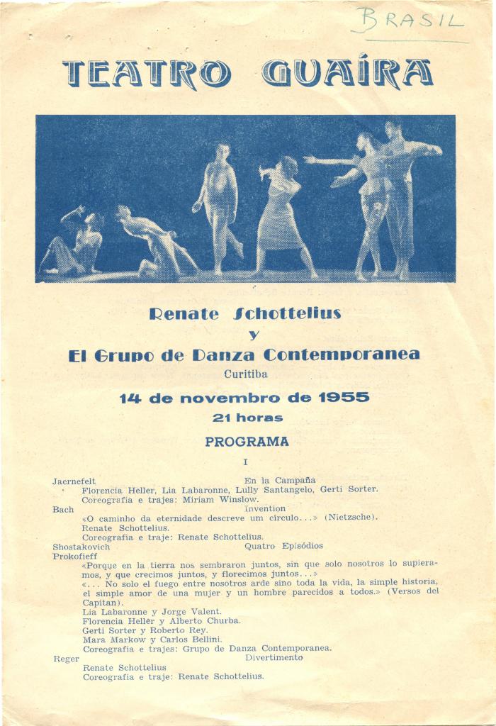 Programa: Renate Schottelius - Teatro Guaira