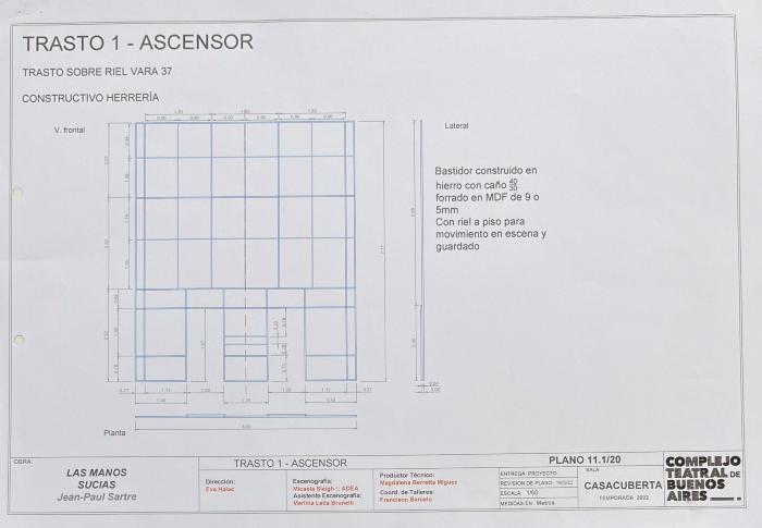 Plano de Escenografía.