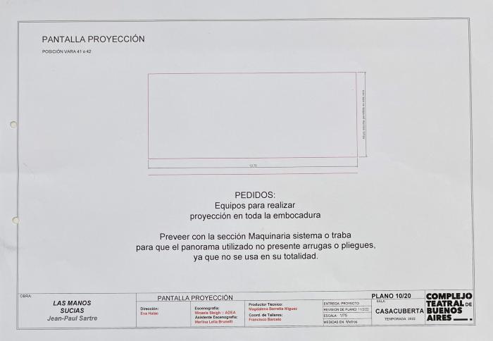 Plano de Escenografía.