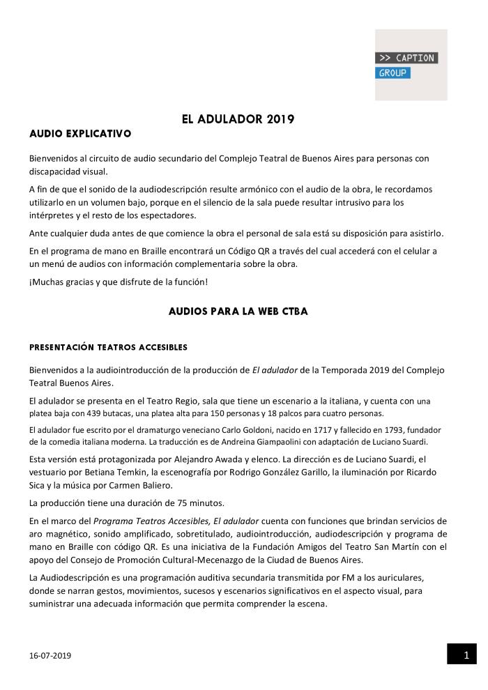 Texto audio introducciones