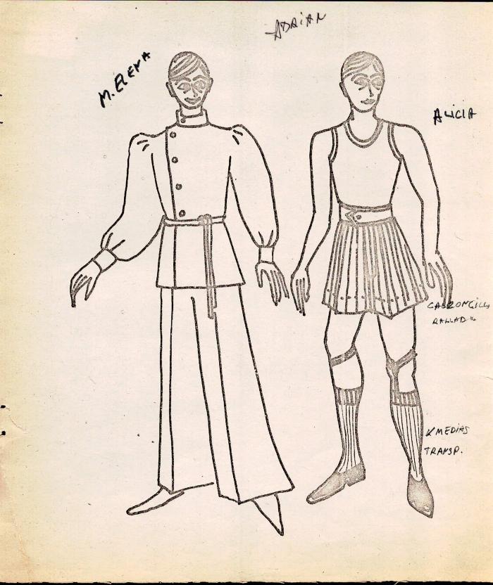 Figurín de Vestuario. 